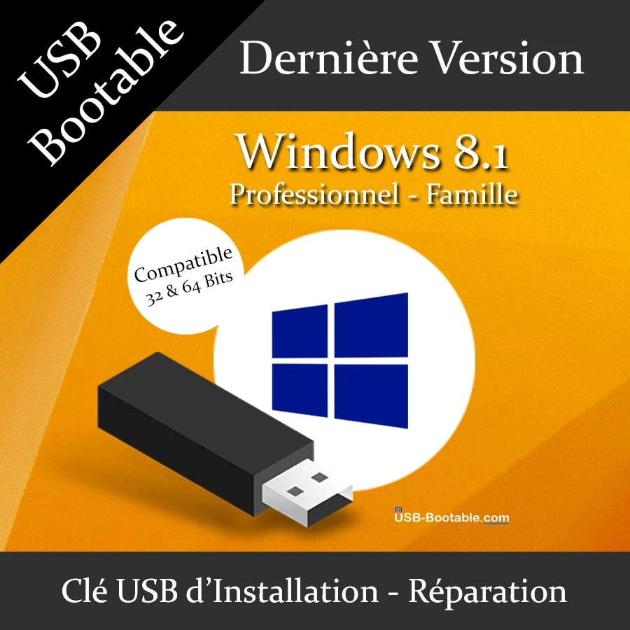 installation windows 8 clé usb